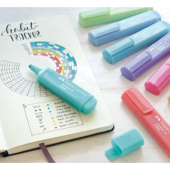 ESTUCHE 8 MARCADORES FLUORESCENTE FABER CASTELL TEXTLINER 1546 PASTEL