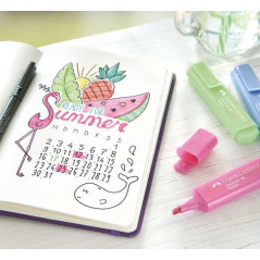 ESTUCHE 8 MARCADORES FLUORESCENTE FABER CASTELL TEXTLINER 1546 PASTEL