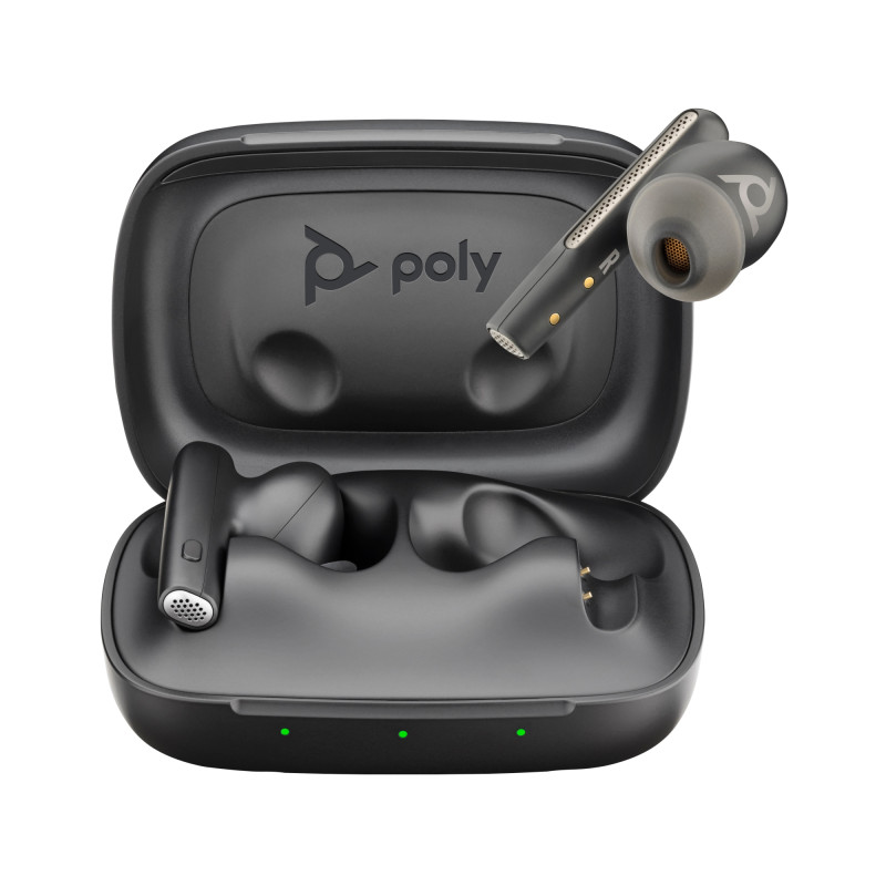 INTRAURICULARES POLY VOYAGER FREE 60 UC COLOR NEGRO CARBONO +ADAPTADOR USB-C BT700 +ESTUCHE DE CARGA