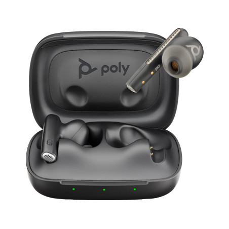 INTRAURICULARES POLY VOYAGER FREE 60 UC COLOR NEGRO CARBONO +ADAPTADOR USB-C BT700 +ESTUCHE DE CARGA