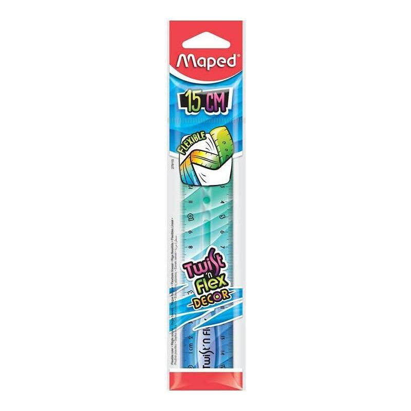 REGLA FLEXIBLE MAPED TWIST 15cm DECOR