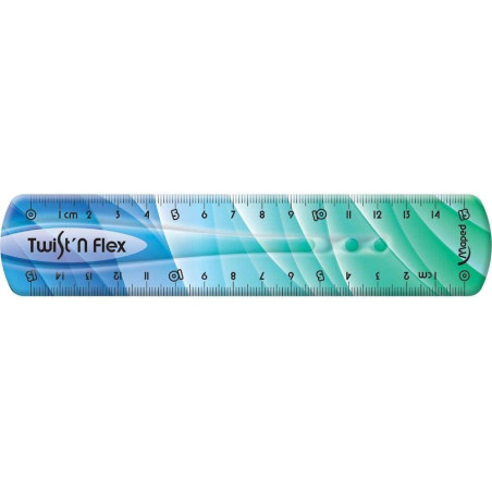 REGLA FLEXIBLE MAPED TWIST 15cm DECOR