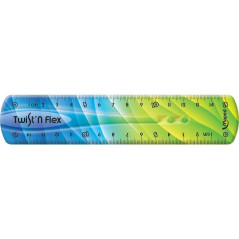REGLA FLEXIBLE MAPED TWIST 15cm DECOR