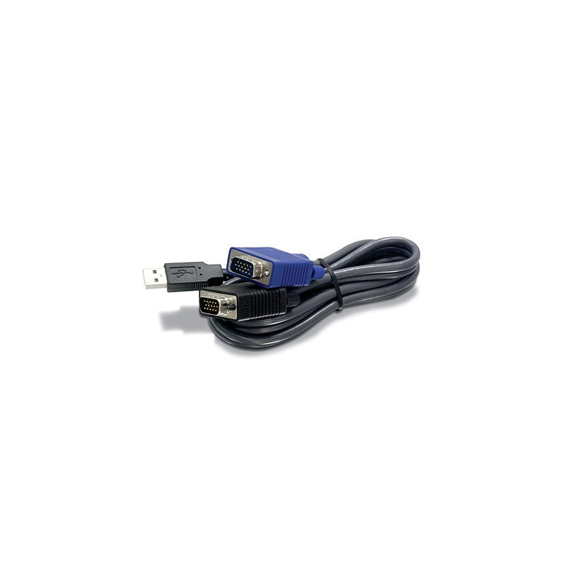 2.8M USB/VGA KVM CABLE PARA VIDEO, TECLADO Y RATÓN (KVM) 2,8 M NEGRO