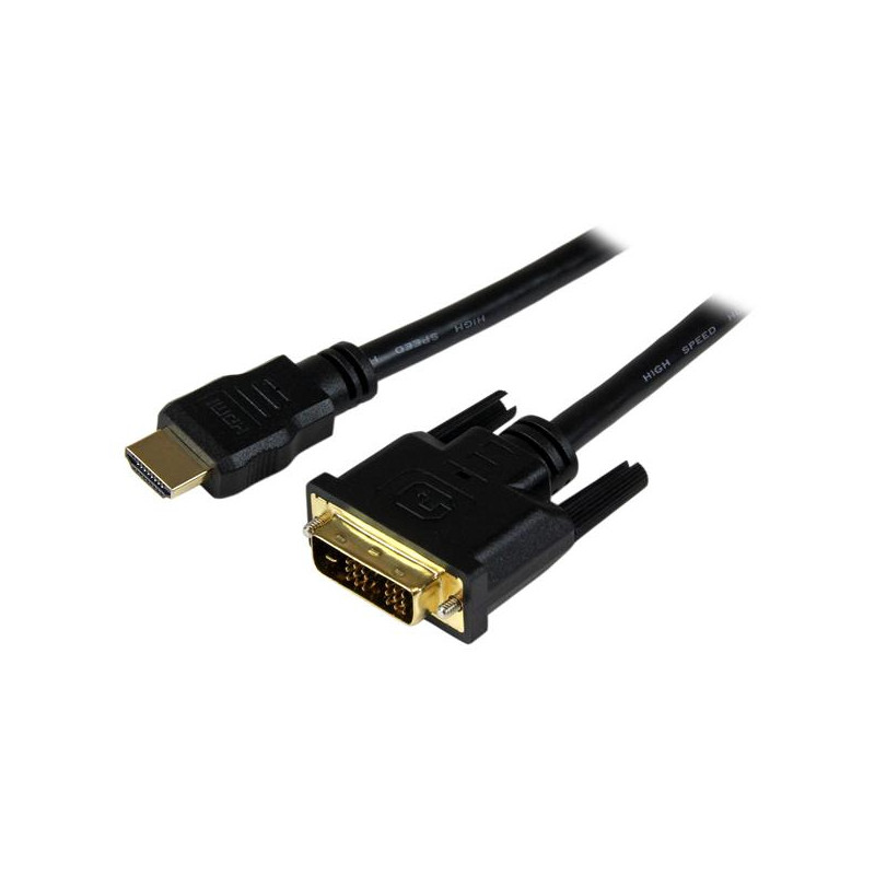 CABLE HDMI A DVI 1,5M - DVI-D MACHO - HDMI MACHO - ADAPTADOR - NEGRO