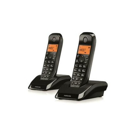 S12 DUO TELÉFONO DECT IDENTIFICADOR DE LLAMADAS NEGRO