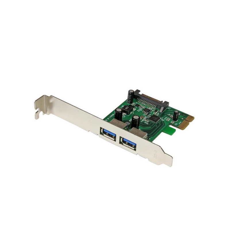 TARJETA PCI EXPRESS DE 2 PUERTOS USB 3.0 SUPERSPEED CON UASP Y ALIMENTACIÓN SATA - ADAPTADOR INTERNO