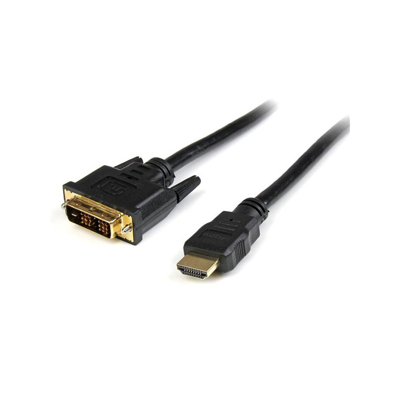CABLE ADAPTADOR HDMI MACHO A DVI-D MACHO DE 0,5 METROS