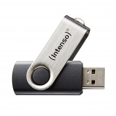 BASIC LINE UNIDAD FLASH USB 16 GB USB TIPO A 2.0 NEGRO, PLATA