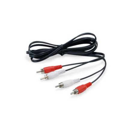 147094 CABLE DE AUDIO 2,5 M 2 X RCA NEGRO
