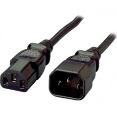112100 CABLE DE TRANSMISIÓN NEGRO 1,8 M C13 ACOPLADOR C14 ACOPLADOR