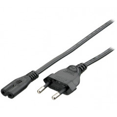 112160 CABLE DE TRANSMISIÓN NEGRO 1,8 M C7 ACOPLADOR CEE7/16