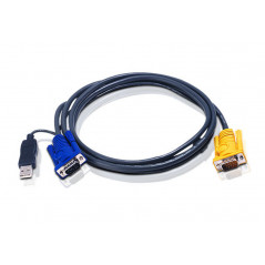 CABLE KVM USB CON SPHD 3 EN 1 Y CONVERSOR PS/2 A USB INTEGRADO DE 1,8 M