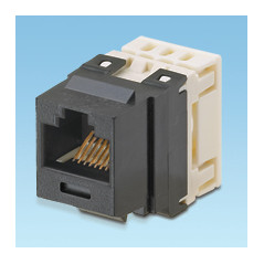 CATEGORY 6, 8 POSITION, 8 WIRE KEYSTONE JACK MODULE ARCTIC WHITE