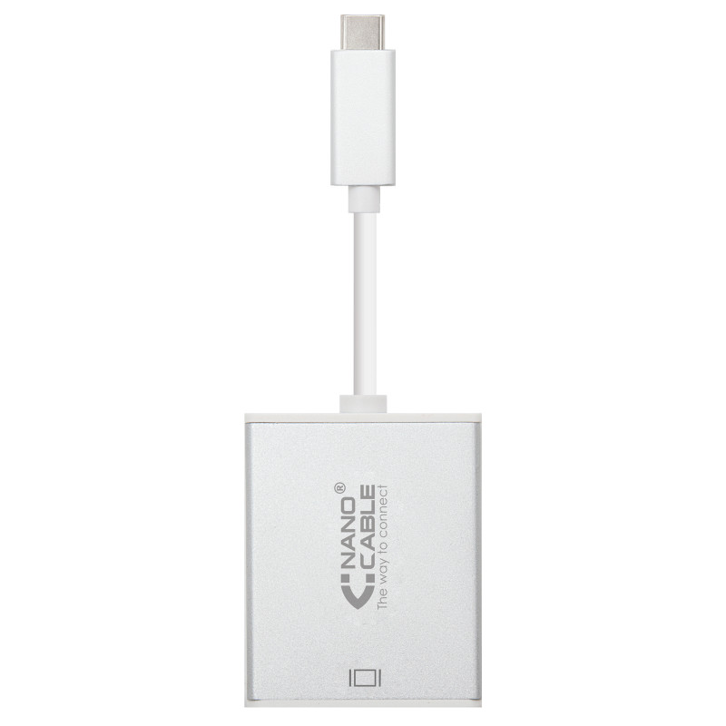 CONVERSOR USB-C A DISPLAYPORT, ALUMINIO, 15 CM