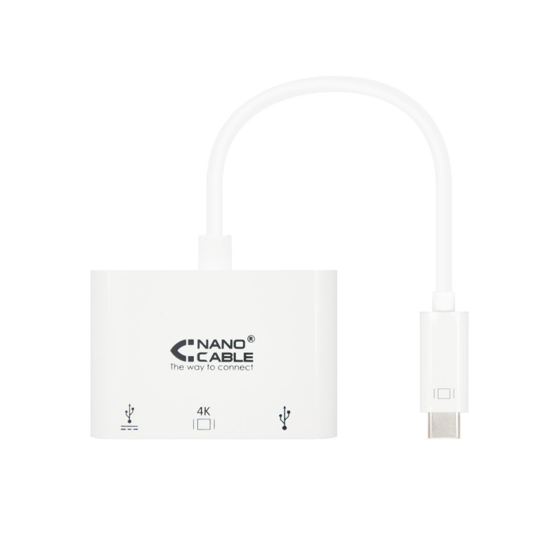 CONVERSOR USB-C A HDMI / USB / USB-C, 3 EN 1, 15 CM