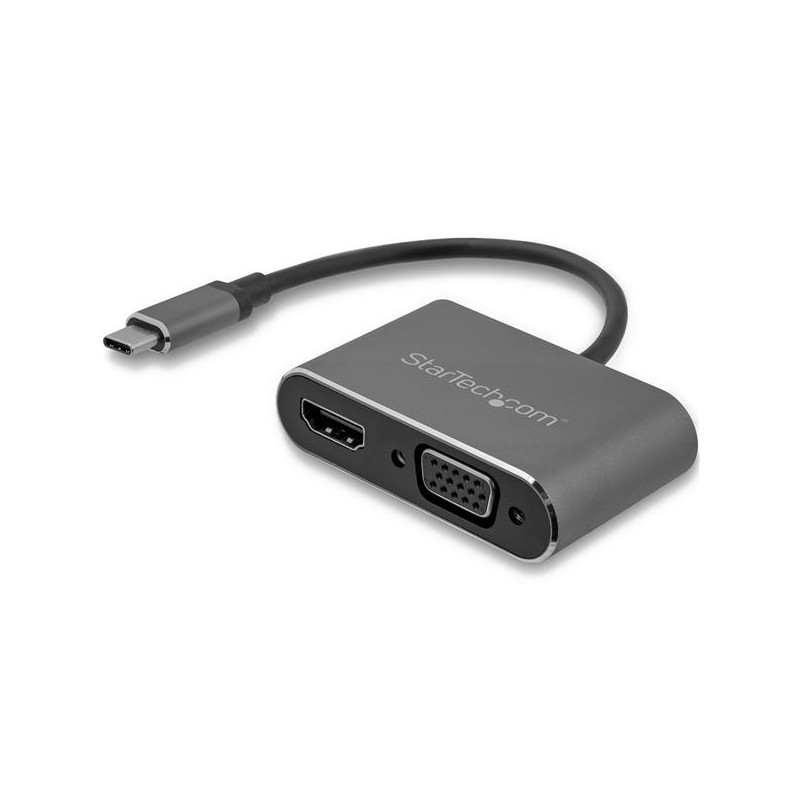 ADAPTADOR USB-C A VGA Y HDMI - 2EN1 - 4K 30HZ - GRIS ESPACIAL - ADAPTADOR GRÁFICO EXTERNO USB TIPO C