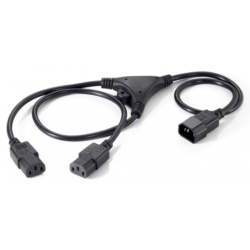 112210 CABLE DE TRANSMISIÓN NEGRO 1,6 M C14 ACOPLADOR ACOPLADOR C13 2 X