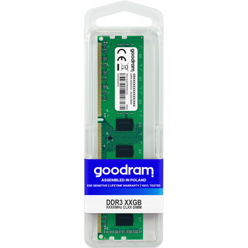 GR1600D3V64L11/8G MÓDULO DE MEMORIA 8 GB 1 X 8 GB DDR3 1600 MHZ