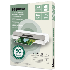 CAJA 100 FUNDAS DE PLASTIFICAR FELLOWES A4 BRILLO
