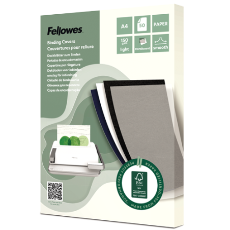 CAJA 50 PORTADAS FELLOWES A4 FSC 150GR