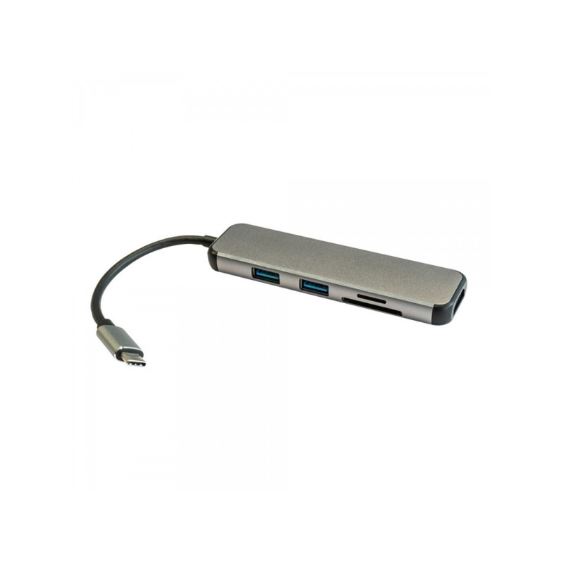 HUB2UCRH HUB DE INTERFAZ USB 3.2 GEN 1 (3.1 GEN 1) TYPE-C 5000 MBIT/S GRIS