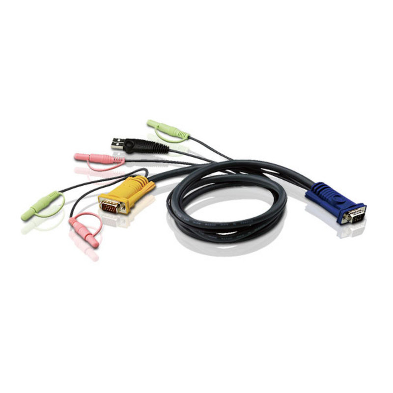 CABLE KVM USB CON AUDIO Y SPHD 3 EN 1 DE 3 M
