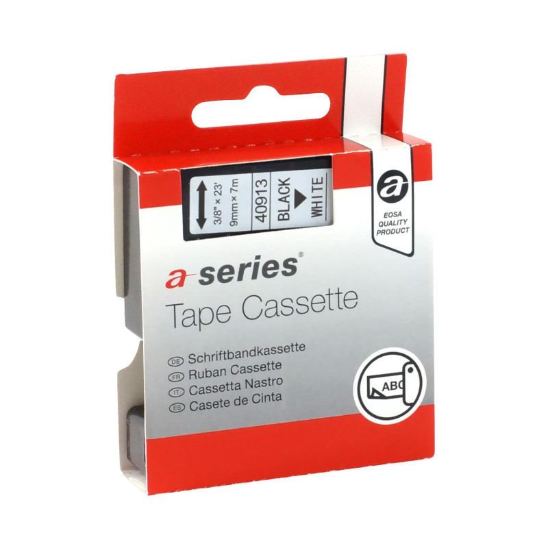 CINTA ROTULAR A-SERIES PARA DYMO LABEL MANAGER 9 mm x 7m ELECTRÓNICA NEGRO/BLANCO