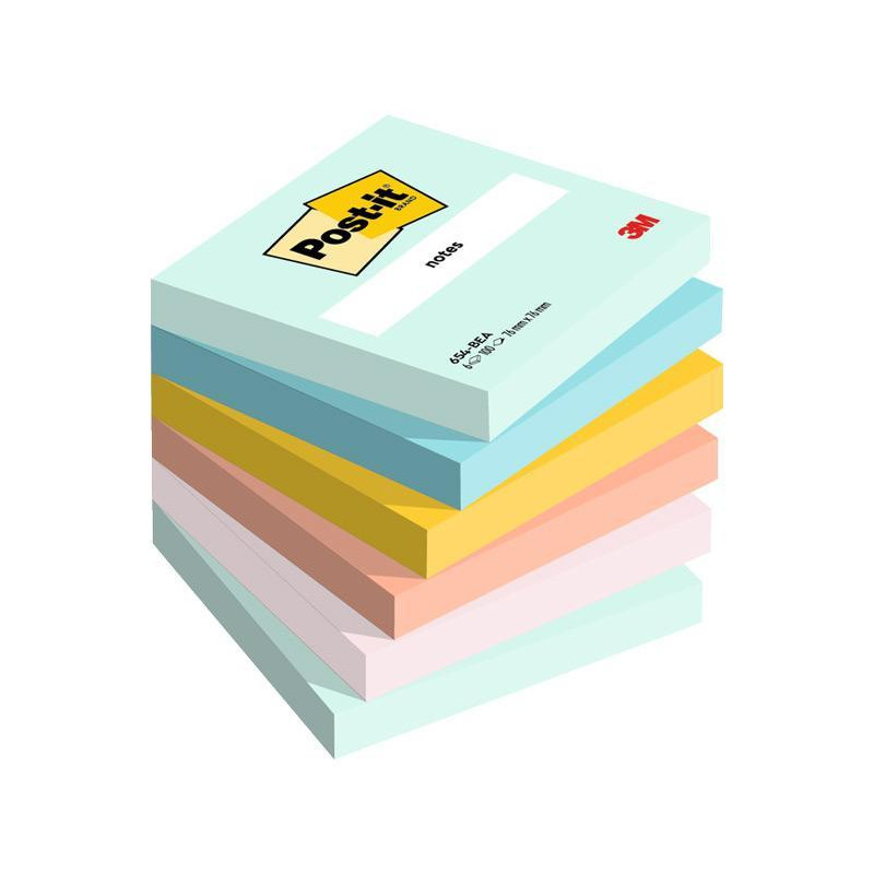 PACK 6 BLOCS NOTAS POST-IT BEACHSIDE 76x76mm