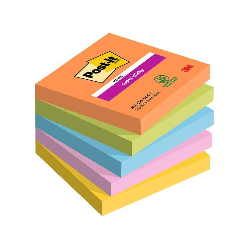 PACK 5 BLOCS NOTAS POST-IT BOOST 76x76mm