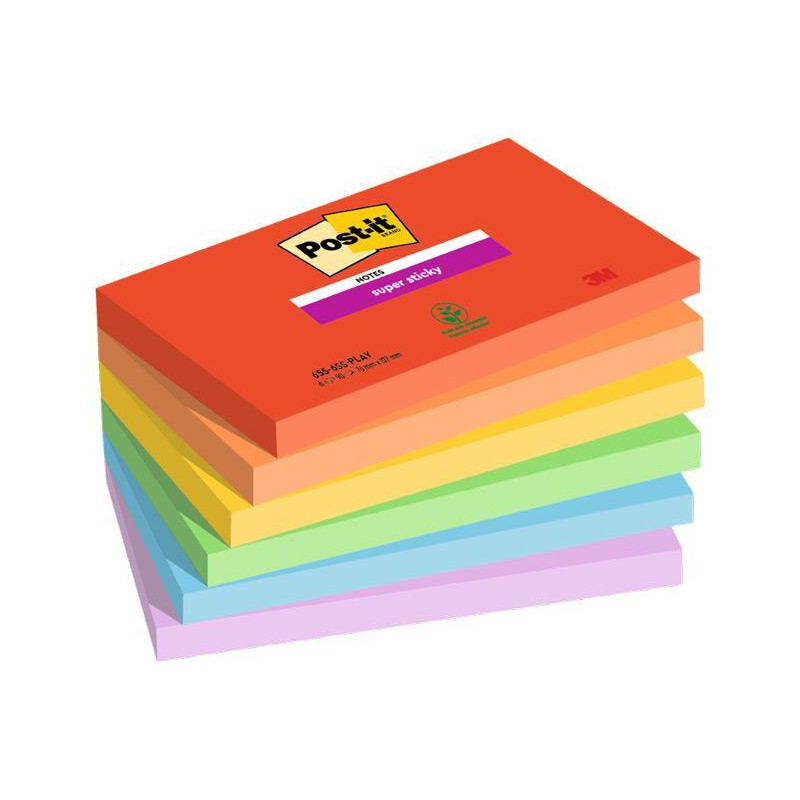 PACK 6 BLOCS NOTAS POST-IT PLAYFUL 76x127mm