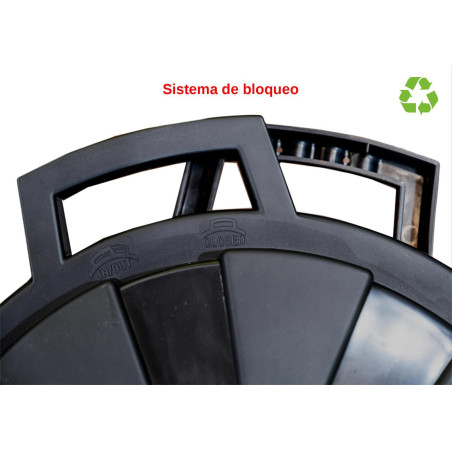 CONTENEDOR DE RECICLAJE CON TAPA ARCHIVO 2000 100L