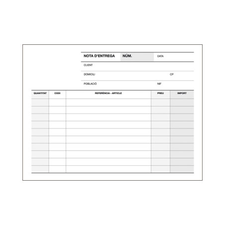 TALONARIO 50h APLI ENTREGAS 8º APAISADO CATALÁN