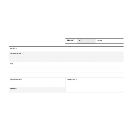 TALONARIO 50h APLI RECIBOS 1/3 APAISADO DUPLICADO CASTELLANO