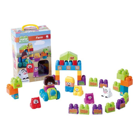 CAJA 38 PIEZAS MINILAND "SUPER BLOCKS: GRANJA"