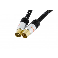 CABLE ANTENA TV - HIGH END - M/F - 1.5M NEGRO