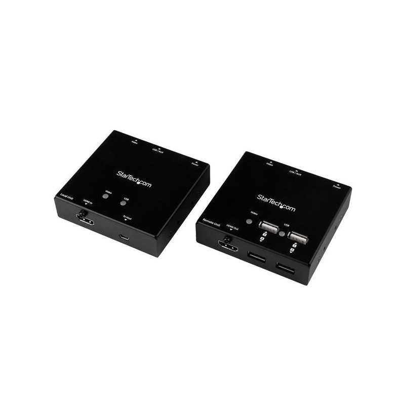 EXTENSOR HDMI POR CABLE CAT6 CON CONCENTRADOR USB DE 4 PUERTOS - 50M - 1080P