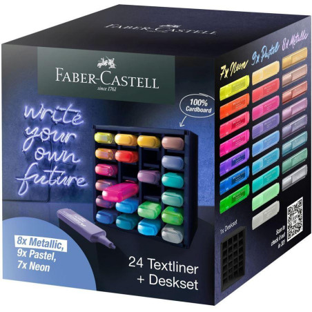 SET 24 MARCADORES FLUORESCENTE FABER-CASTELL TEXTLINER 46