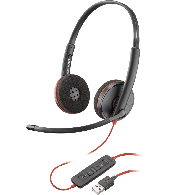 AURICULARES BLACKWIRE 3220 ESTÉREO USB-A (PAQUETE)
