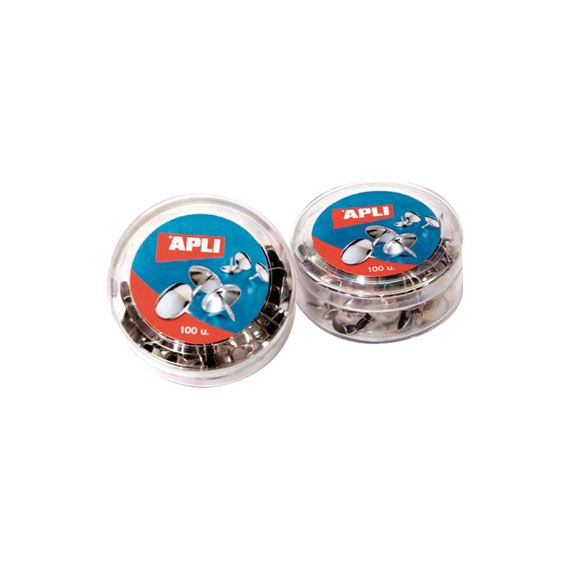 CAJA 100 CHINCHETAS APLI NIQUELADAS 10mm CAJA 100 CHINCHETAS APLI NIQUELADAS 10mm