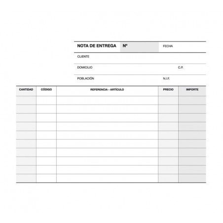 TALONARIO 50h APLI ENTREGAS 8º APAISADO CASTELLANO