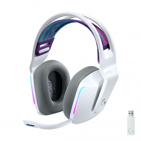 G733 LIGHTSPEED WIRELESS RGB GAMING HEADSET AURICULARES INALÁMBRICO DIADEMA JUEGO BLANCO
