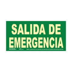PLACA HOMOLOGADA ARCHIVO 2000 "SALIDA DE EMERGENCIA"