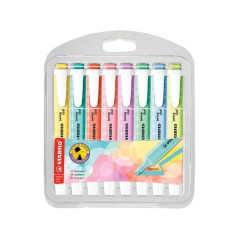 ESTUCHE 8 MARCADORES FLUORESCENTES STABILO SWING COOL PASTEL