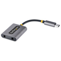 DIVISOR USB-C DE AURICULARES - ADAPTADOR USB TIPO C A 2 AURICULARES - MULTIPLICADOR PARA DOS AURICULARES CON MICRÓFONO -