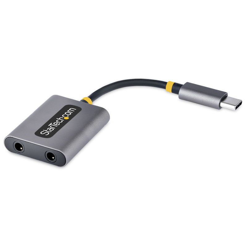 DIVISOR USB-C DE AURICULARES - ADAPTADOR USB TIPO C A 2 AURICULARES - MULTIPLICADOR PARA DOS AURICULARES CON MICRÓFONO -