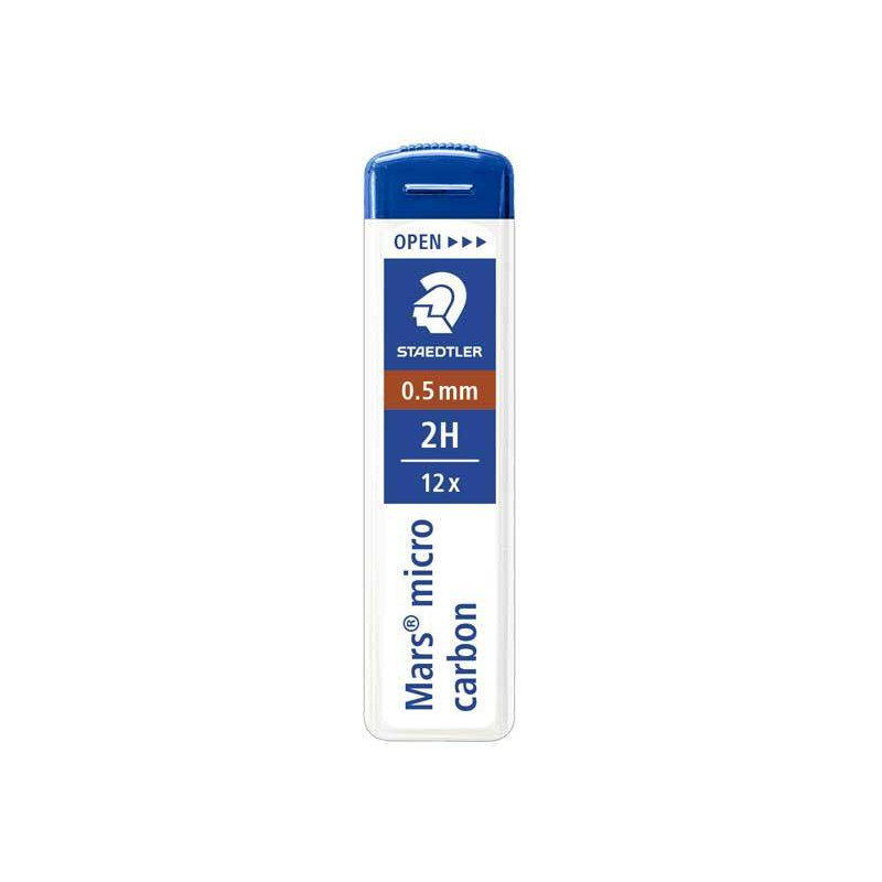 TUBO 12 MINAS STAEDTLER MARS MICRO CARBON 0,5mm 2H TUBO 12 MINAS STAEDTLER MARS MICRO CARBON 0,5mm 2H
