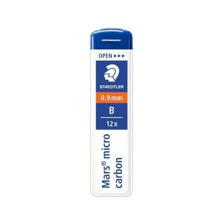 TUBO 12 MINAS STAEDTLER MARS MICRO CARBON 0,9mm B