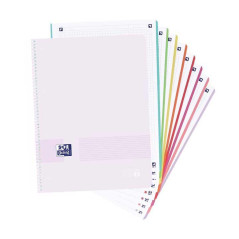 CUADERNO OXFORD "EUROPEANBOOK 8 LIVE&GO" A4+ 160h COLORES PASTEL