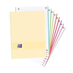 CUADERNO OXFORD "EUROPEANBOOK 8 LIVE&GO" A4+ 160h COLORES PASTEL